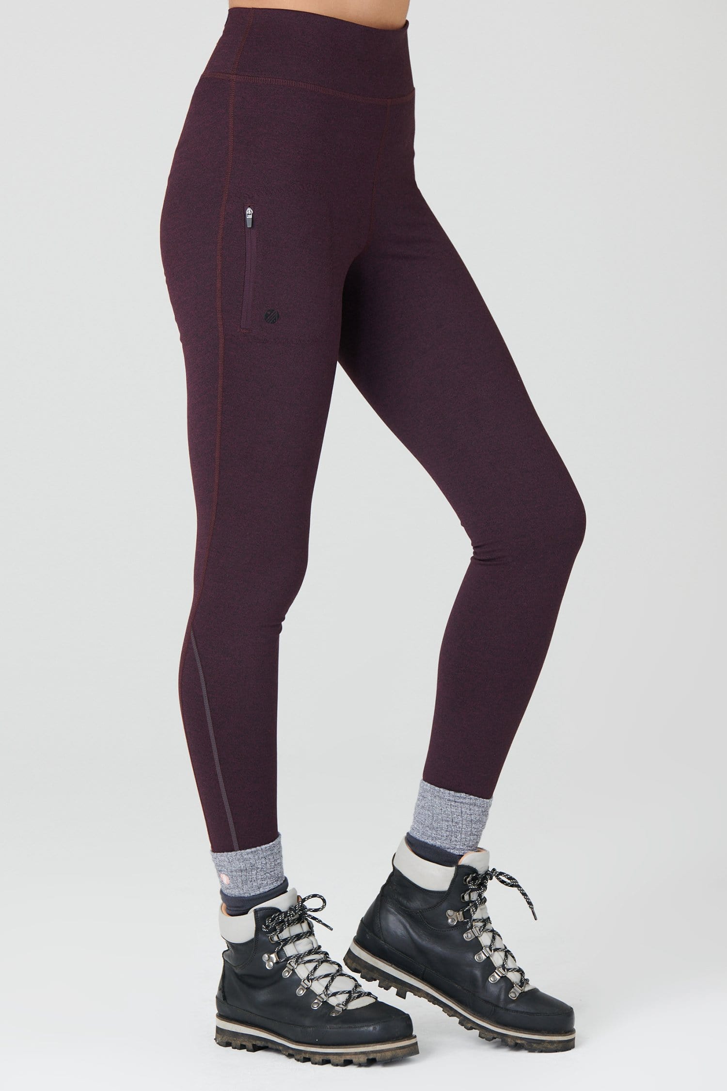 Thermal Outdoor Leggings - Aubergine