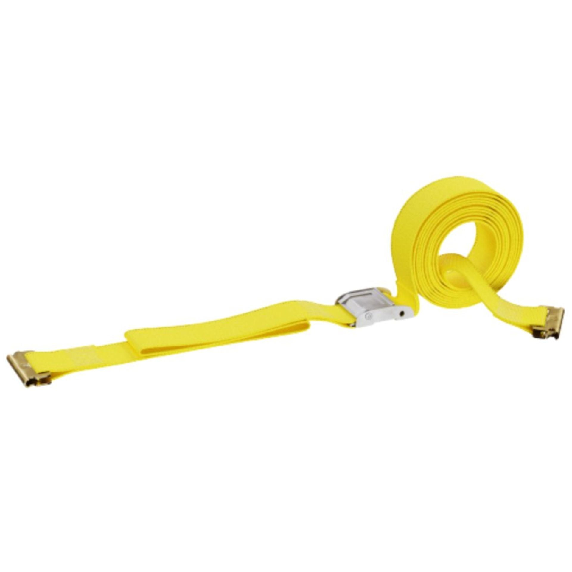 DC Cargo E-Track Cam Buckle Straps Cargo Tie-Downs, (Pack of 1) 2 x 12 Heavy Duty Yellow Polyester Tie-Down Cam Buckle Straps, Strong Cam Buckle Strap, E-Track Spring Fittings, Tie Down Motorcycle