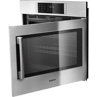 Bosch Benchmark Benchmark Series 30 in. Built-In Single Electric Convection Wall Oven in Stainless Steel w Right SideOpening Door HBLP451RUC