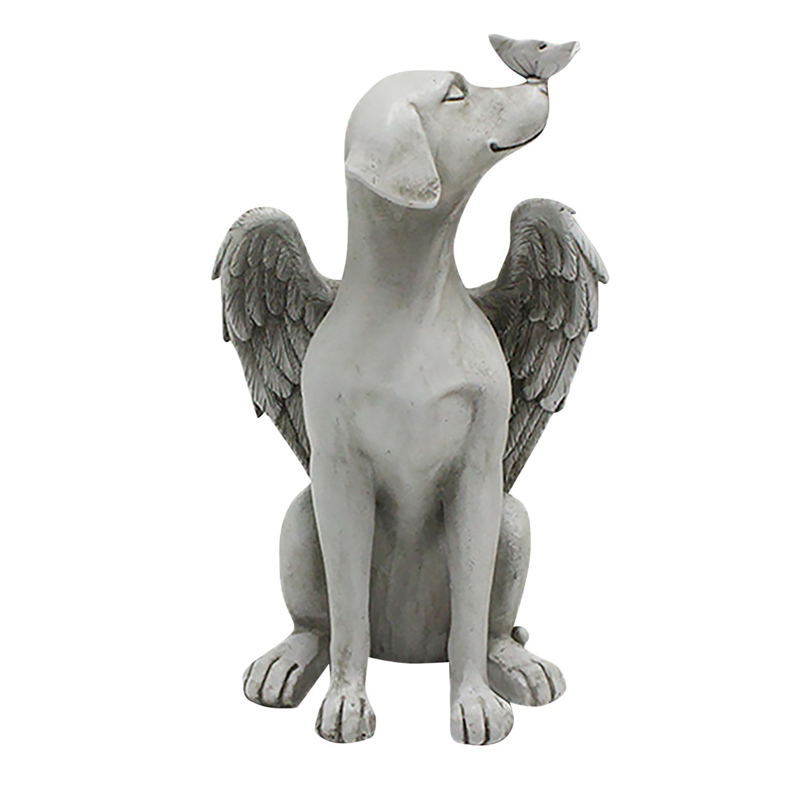 PoypyozzZ Resin Angel Dog Statue Model Yard Garden Art Ornament Sculpture Artificial Decoration