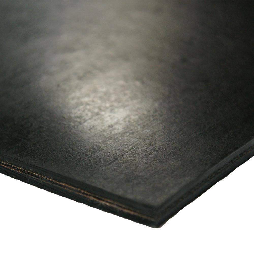 Rubber-Cal Heavy Black Conveyor Belt - 0.41 (3 ply) Thick x 6 in. Width x 24 ft. Length - Rubber Sheet 20-137-0437-288