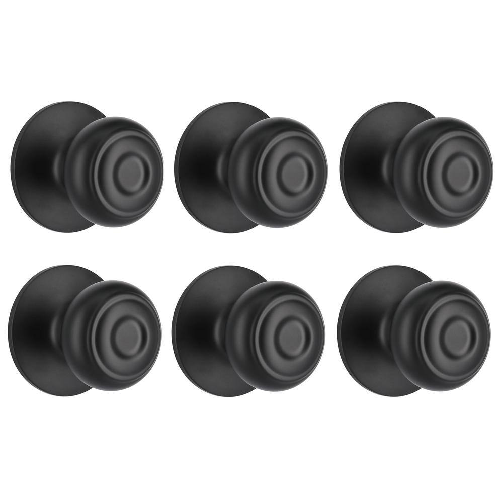 Defiant Hartford Matte Black HallCloset Door Knob Contractor Pack 32TGX930BD6