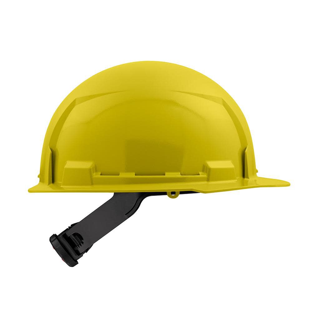 Milwaukee Yellow Front Brim Hard Hat with 4pt Ratcheting Suspension Type 1 Class E 48-73-1102 from Milwaukee