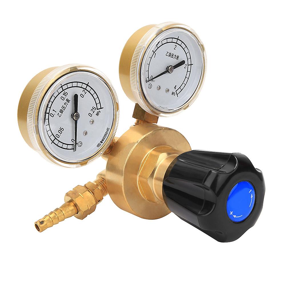 Acetylene Regulator Gauge High Accuracy Brass G1/2in Male Thread 0.01-0.025mpa Output