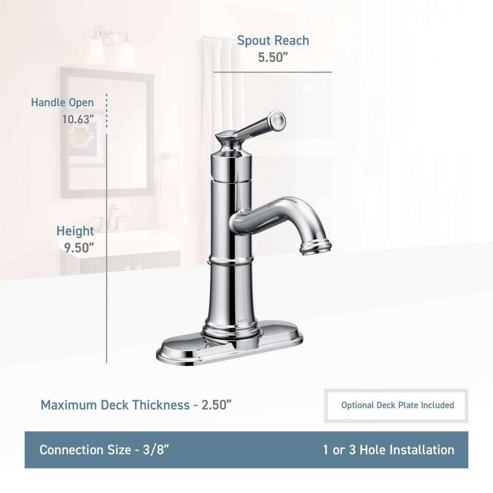 MOEN Belfield Single Hole SingleHandle Bathroom Faucet in Brushed Nickel