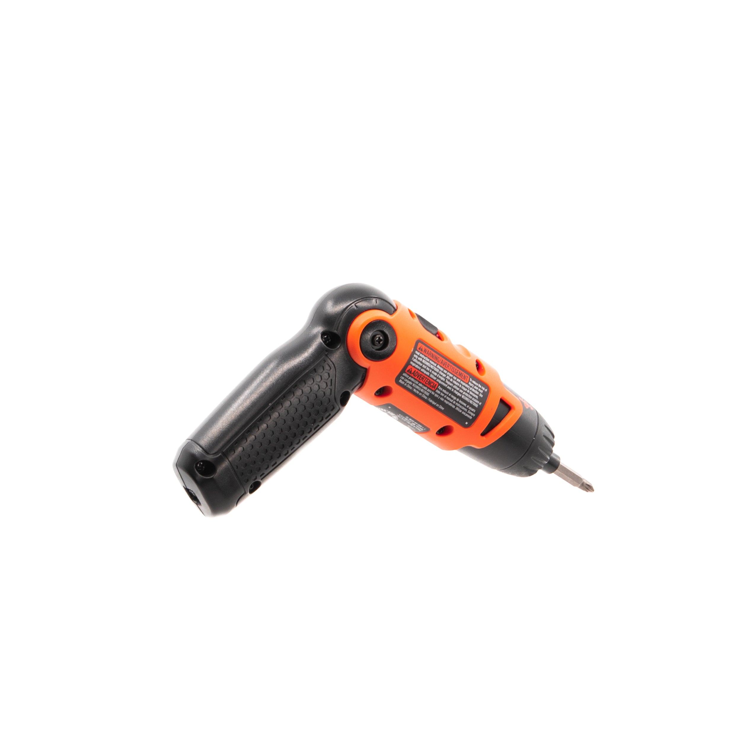 Cordless Screwdriver with Pivoting Handle, USB Charger and 2 Hex Shank Bits