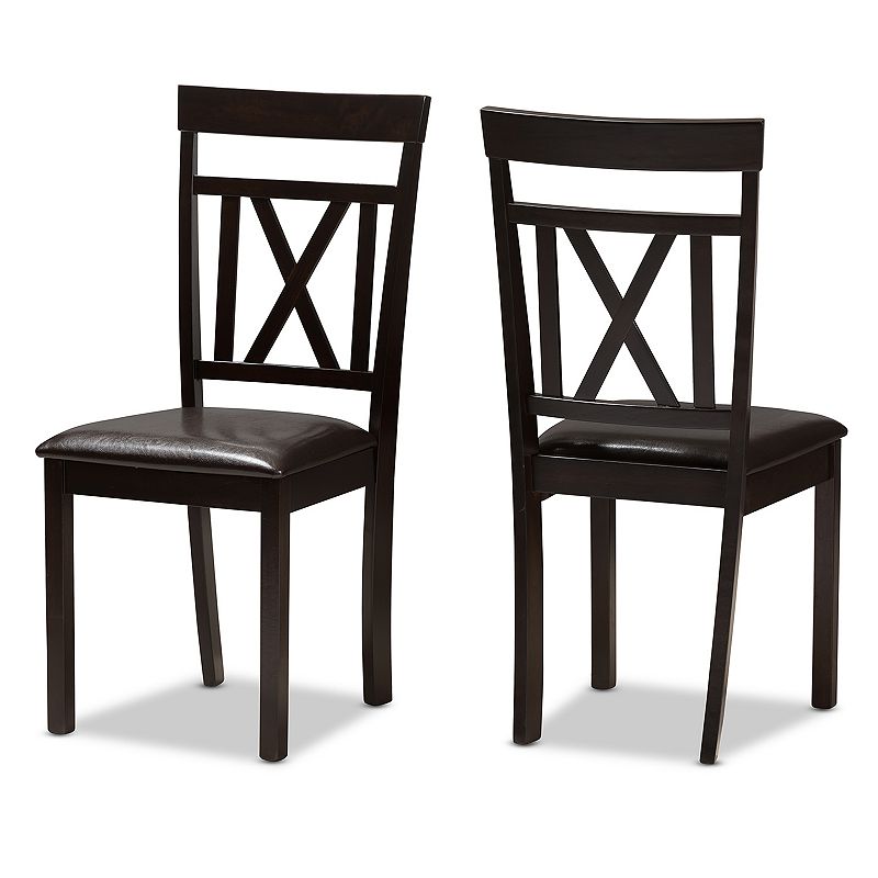 Baxton Studio Espresso Modern Dining Chair 2-piece Set