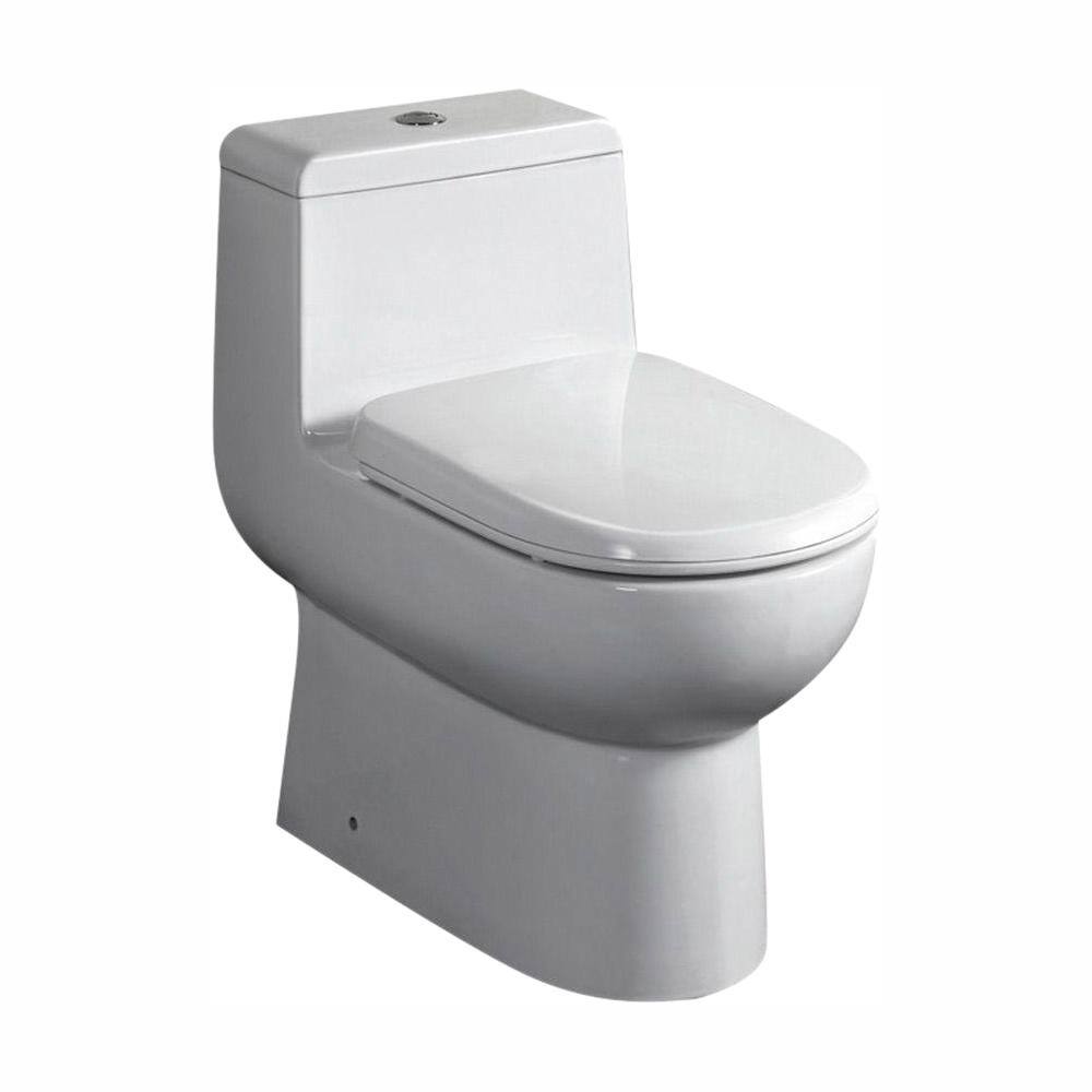 Fresca Antila 1-piece 0.8  1.6 GPF Dual Flush Elongated Toilet in White FTL2351