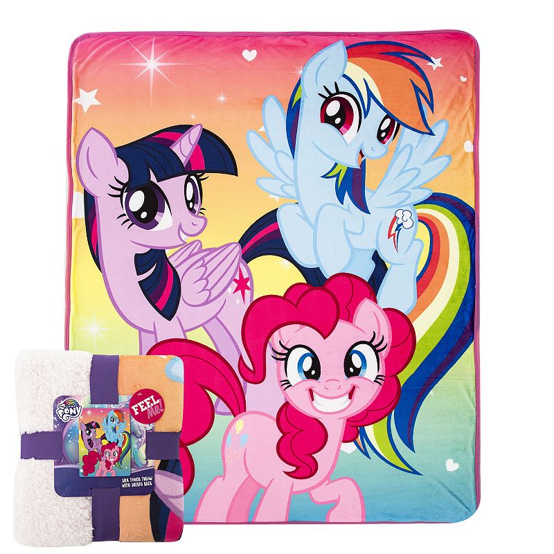 My Little Pony Rainbow Surprise Oversized Silk Touch Sherpa Throw