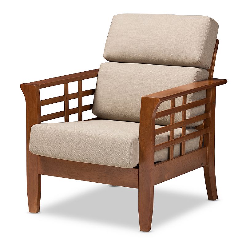 Baxton Studio Modern Beige Lounge Chair