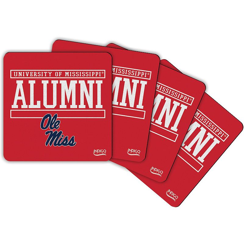 Ole Miss Rebels Alumni 4-Pack Neoprene Coaster Set