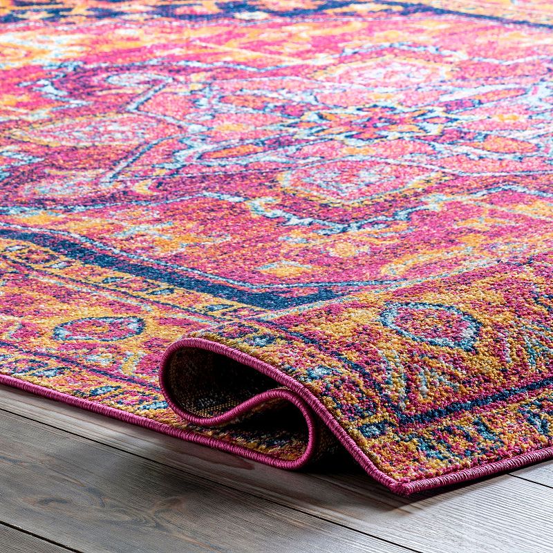 nuLOOM Bodrum Fancy Persian Vonda Framed Floral Rug