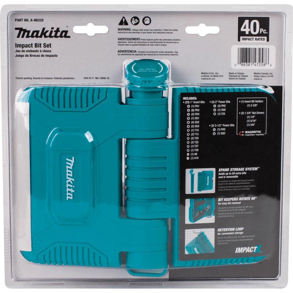 Makita 40 pc. Impact X Driver Bit Set A-98332 from Makita