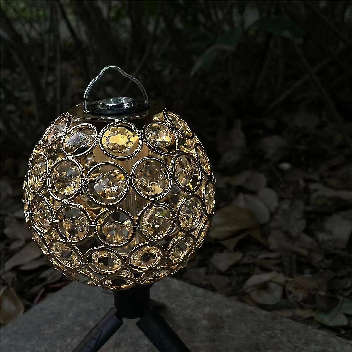 Crystal Lampshade For Round Hollow Shadow Outdoor Camping Glamping Camping Light Atmosphere Lampsha