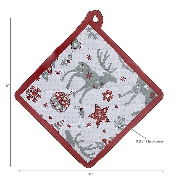 Cotton Pot Holder Reindeer