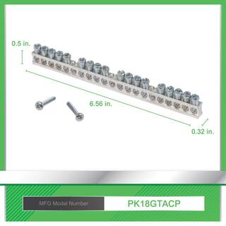 Square D 18 Terminal Ground Bar Kit PK18GTACP