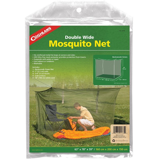 Coghlan x27 s Double Wide Mosquito Net Green Mesh Netting Protects From Insects