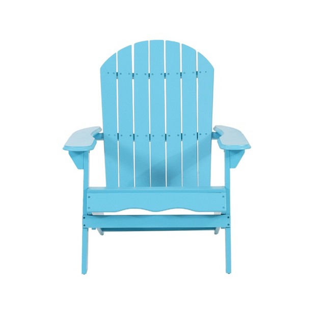 Malibu Outdoor Acacia Wood Adirondack Chair Teal Christopher Knight Home