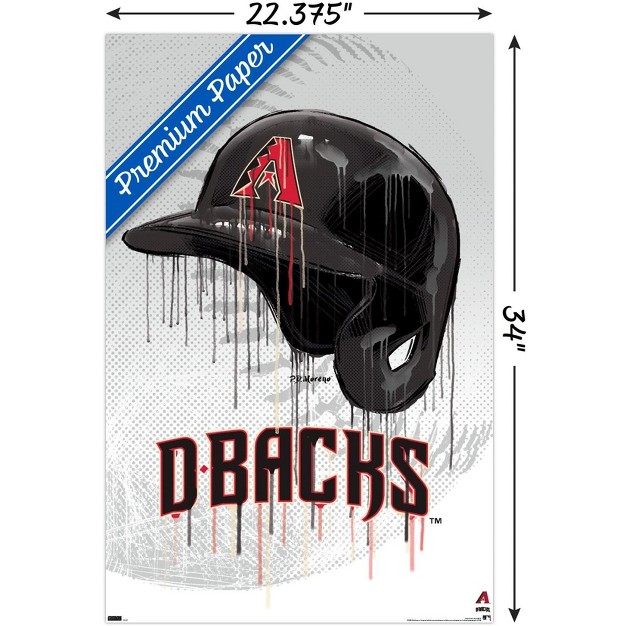 Trends International Mlb Arizona Diamondbacks Drip Helmet 22 Unframed Wall Poster Prints