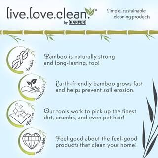 HARPER Live.Love.Clean. 10.83 in. W Bamboo Household Broom for Dry Dirt Pet Hair and Other Small Debris 37501000