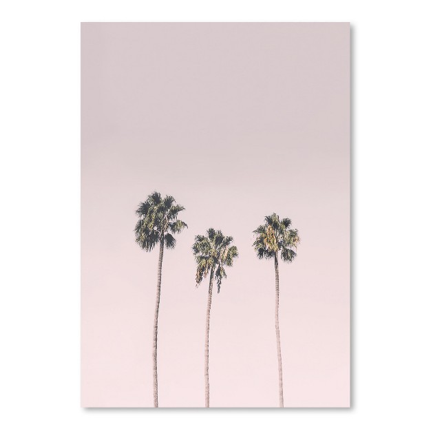 Americanflat Botanical Coastal Palm Trees In Pink By Sisi And Seb Poster Art Print