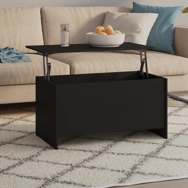 Lift Top Coffee Table， Small Coffee Table with Hidden Storage Compartment， Lift Up Central Table for Living Room