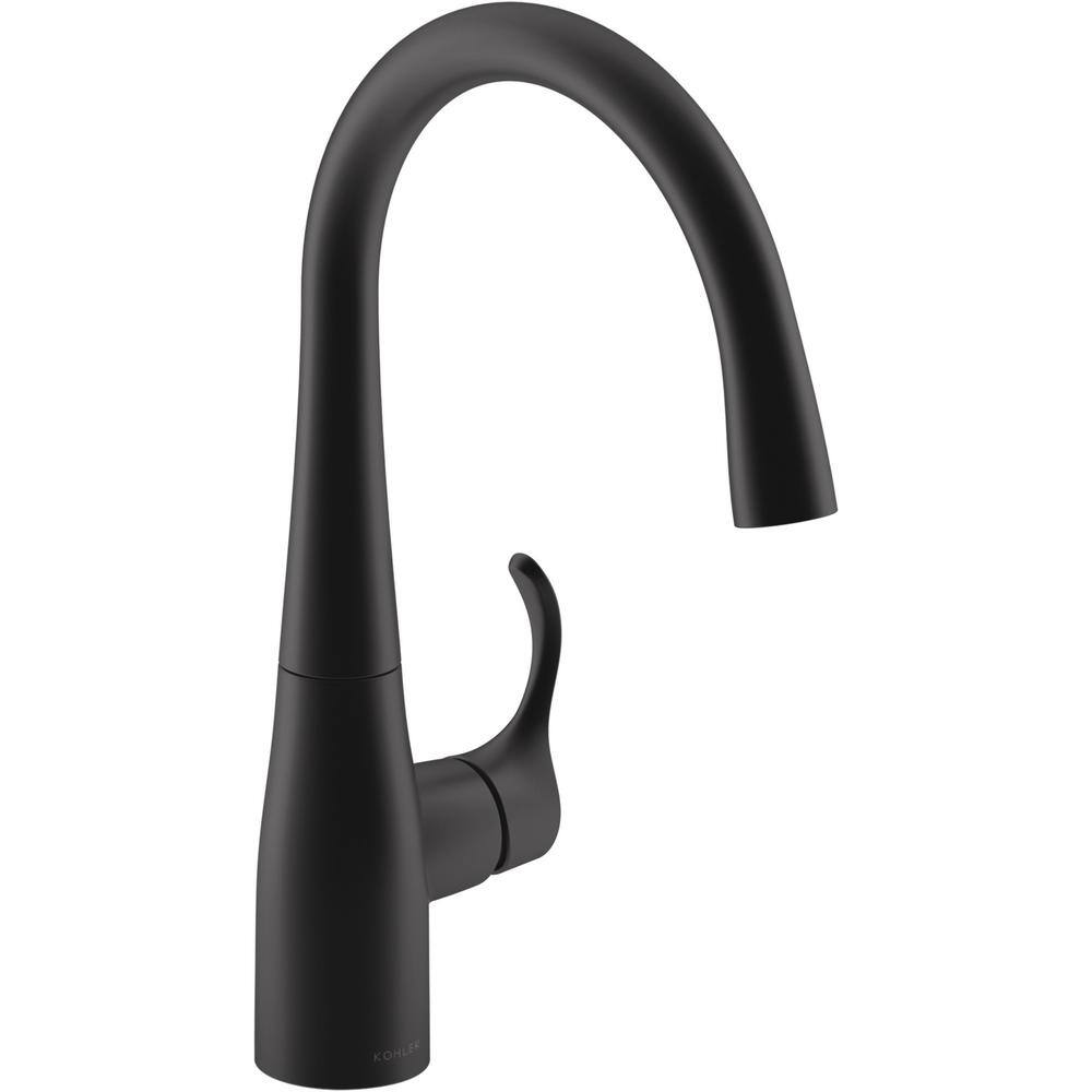 KOHLER Simplice Single-Handle Bar Faucet in Matte Black K-22034-BL