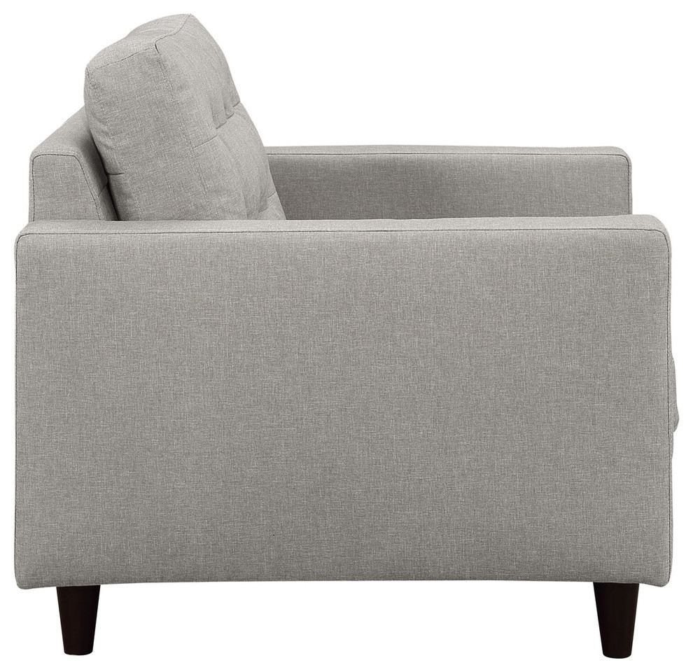 Modern Contemporary Upholstered Armchair  Light Gray Fabric   Transitional   Armchairs And Accent Chairs   by House Bound  Houzz