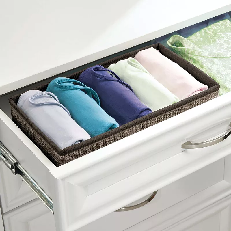 mDesign Soft Fabric Dresser Drawer and Closet Storage Organizer - 6 Pack