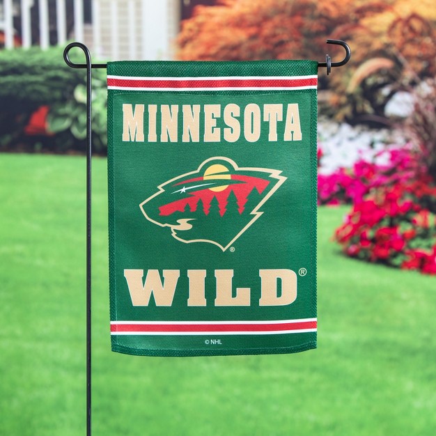 Embossed Suede Flag Gdn Size Minnesota Wild