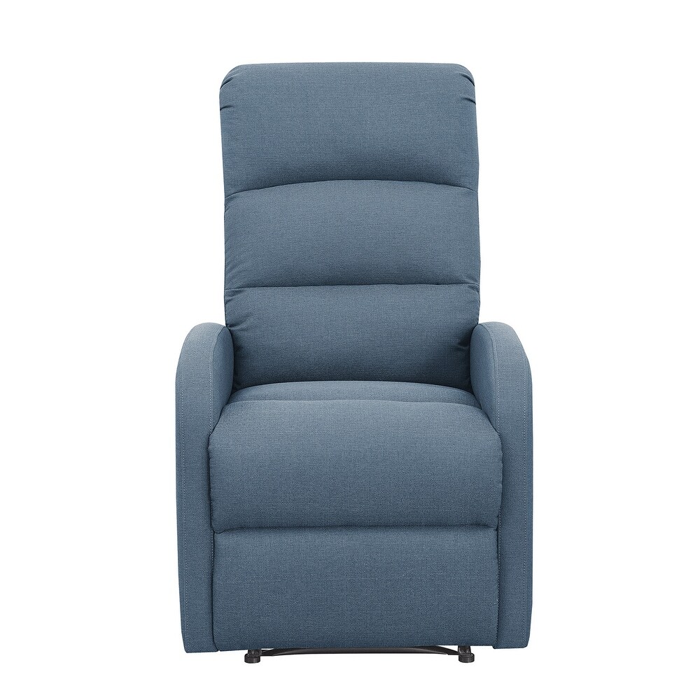 Charlotte Manual Upholstered Recliner  Denim Blue