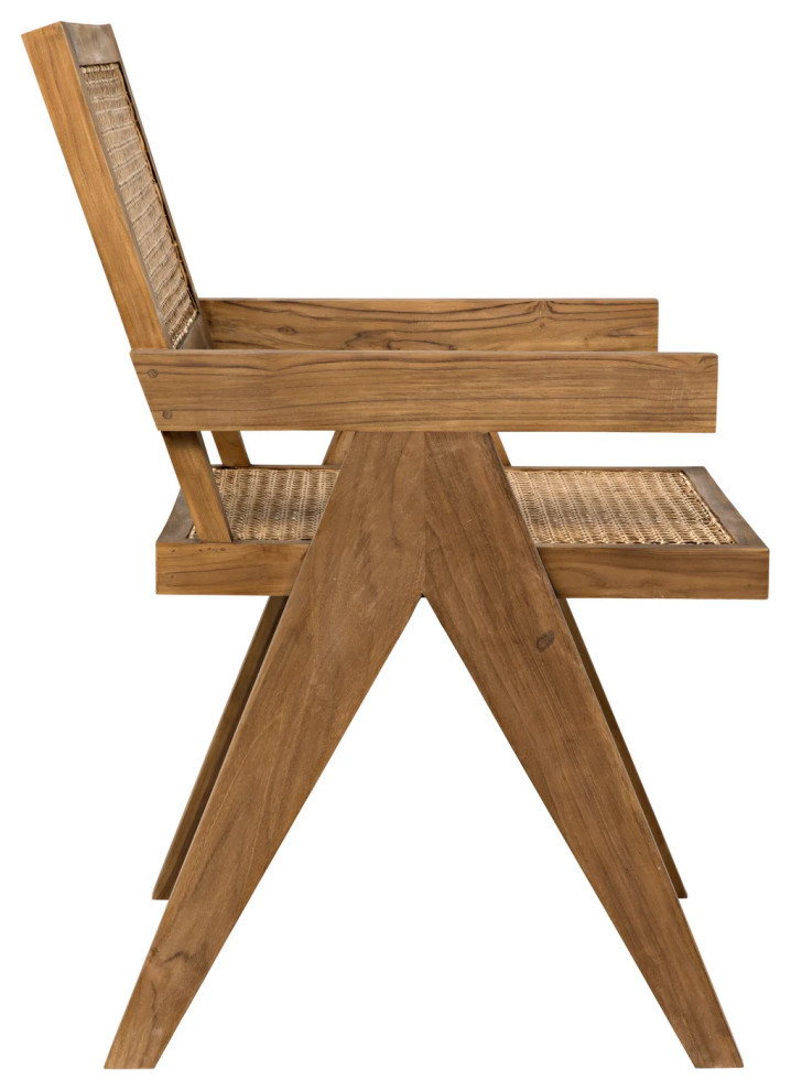 Pearson Chair With Caning  Teak Set of 2   Modern   Dining Chairs   by Rustic Home Furniture Deco  Houzz