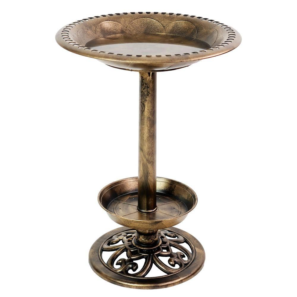 Patio Premier Brushed Bronze Birdbath with Planter 341004