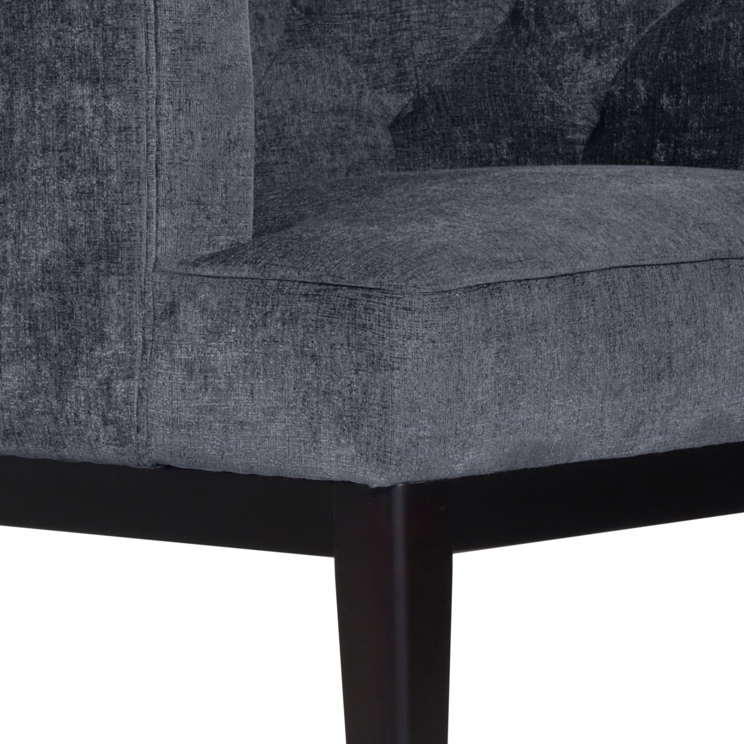 Evans Contemporary Fabric Tufted Accent Chair