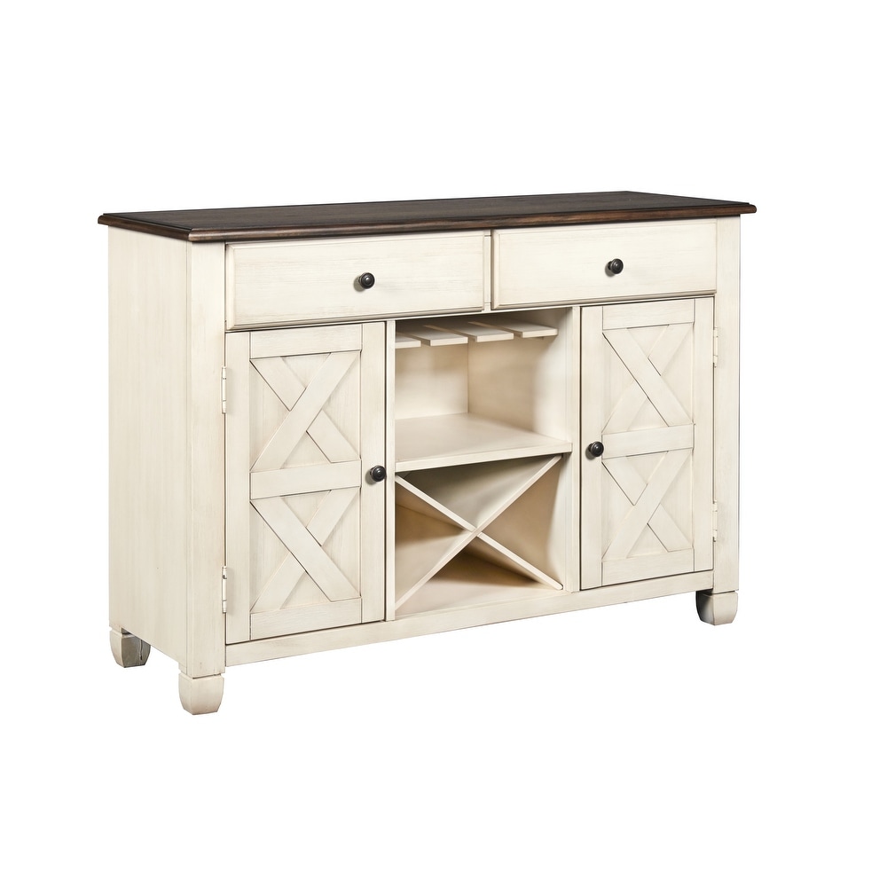 New Classic Furniture Cassidy X Shaped Accent Server