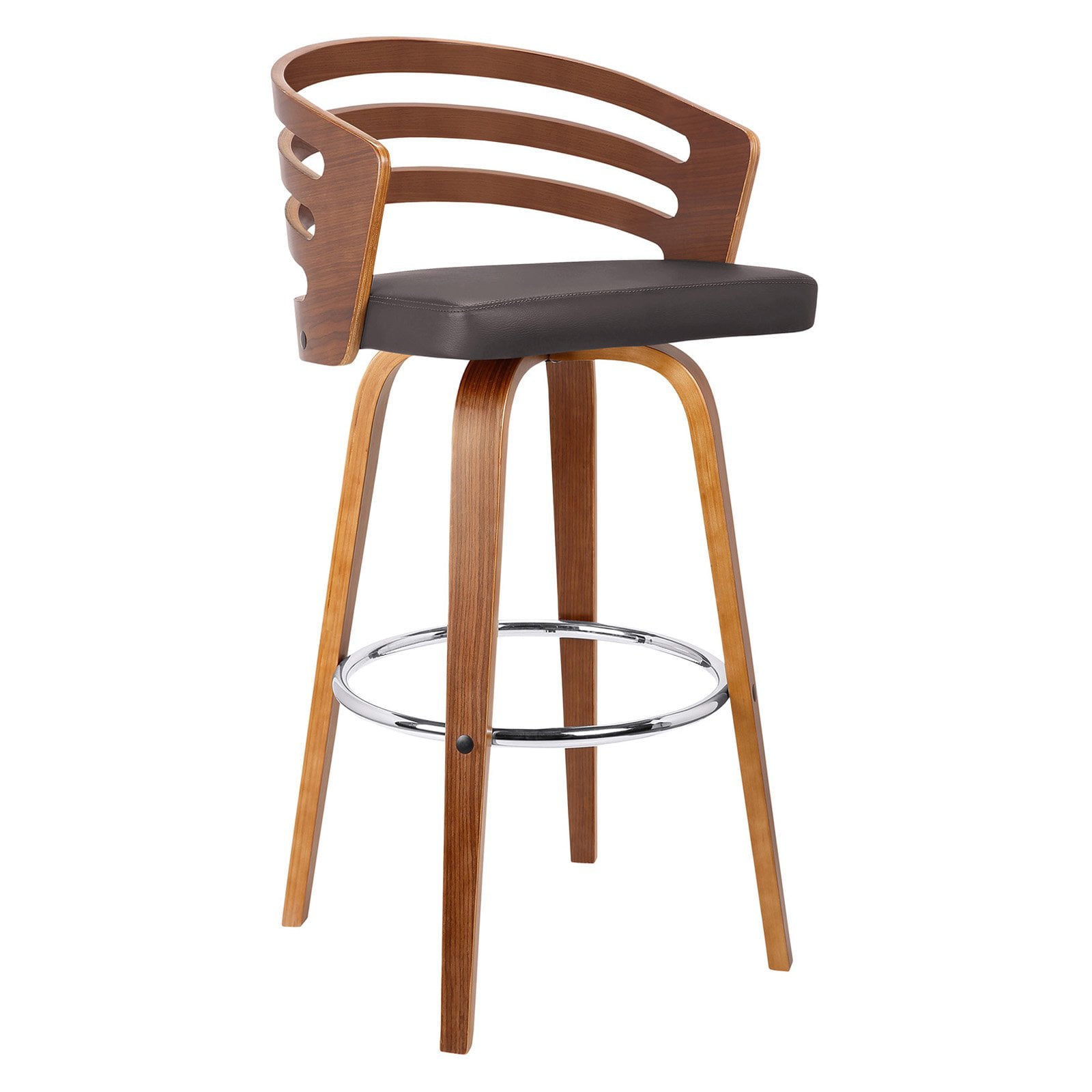 Armen Living Jayden 26 in. Mid-Century Swivel Counter Stool