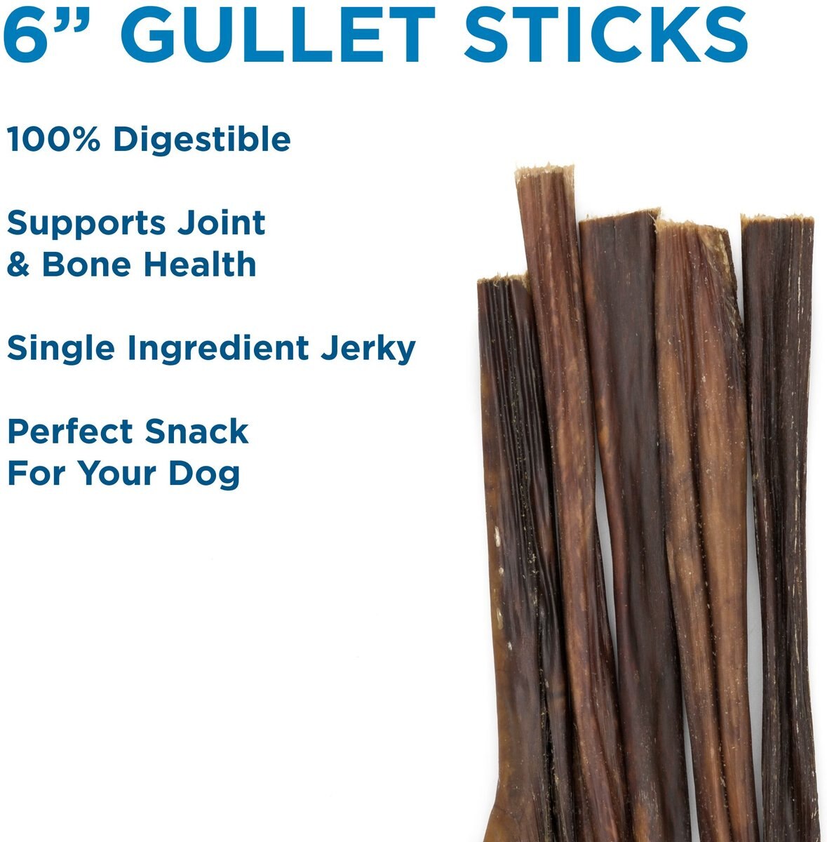 Best Bully Sticks Beef Gullet Sticks Dog Chews， 6-in， 25 count