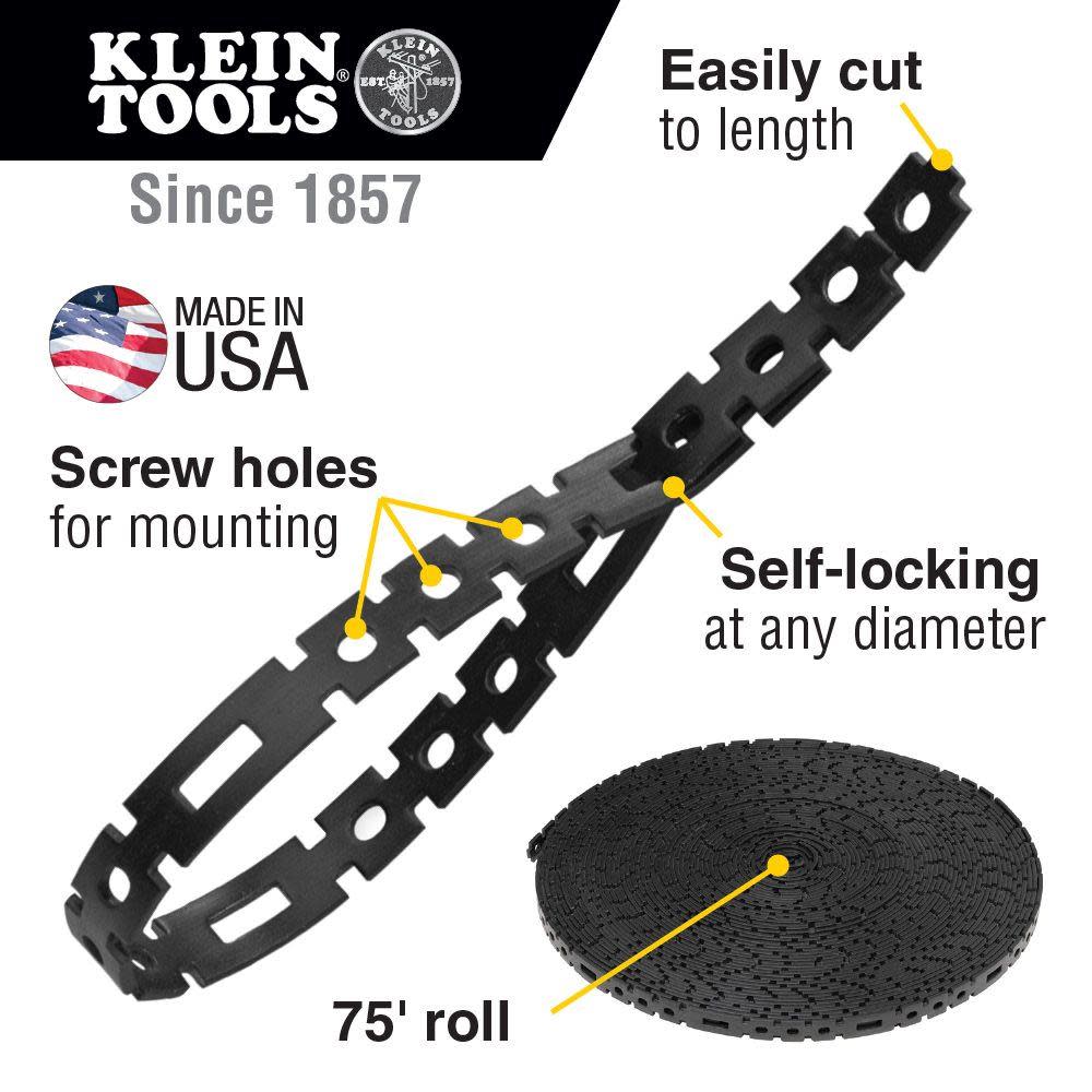 Klein Stretch Cable Tie Roll 75and#8242;