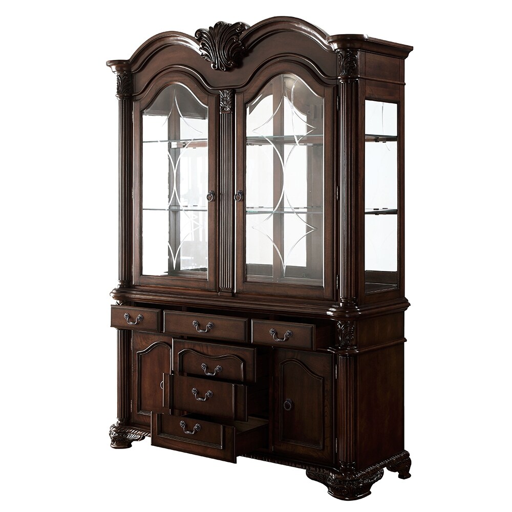 Chateau De Ville Buffet   Hutch in Espresso Finish