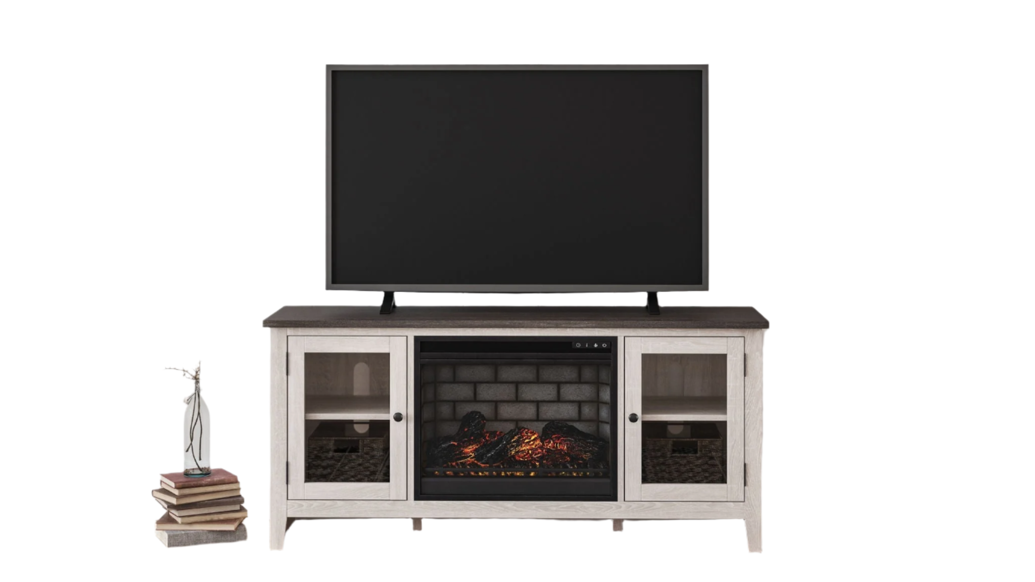 Dorrinson 60 TV Stand with Fireplace Insert