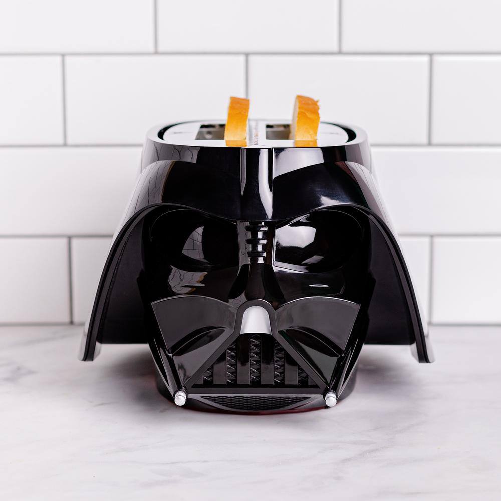 Uncanny Brands Black Star Wars Darth Vader Halo Two-Slice Toaster -- Lights-Up and Makes Lightsaber Sounds TSTE-SRW-VAD1