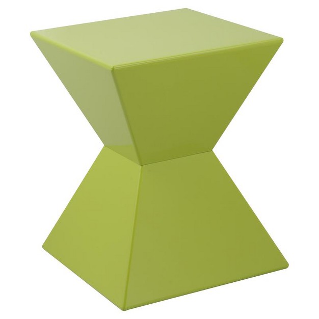 Modern Fiberglass High Gloss End Table In Green Brant House