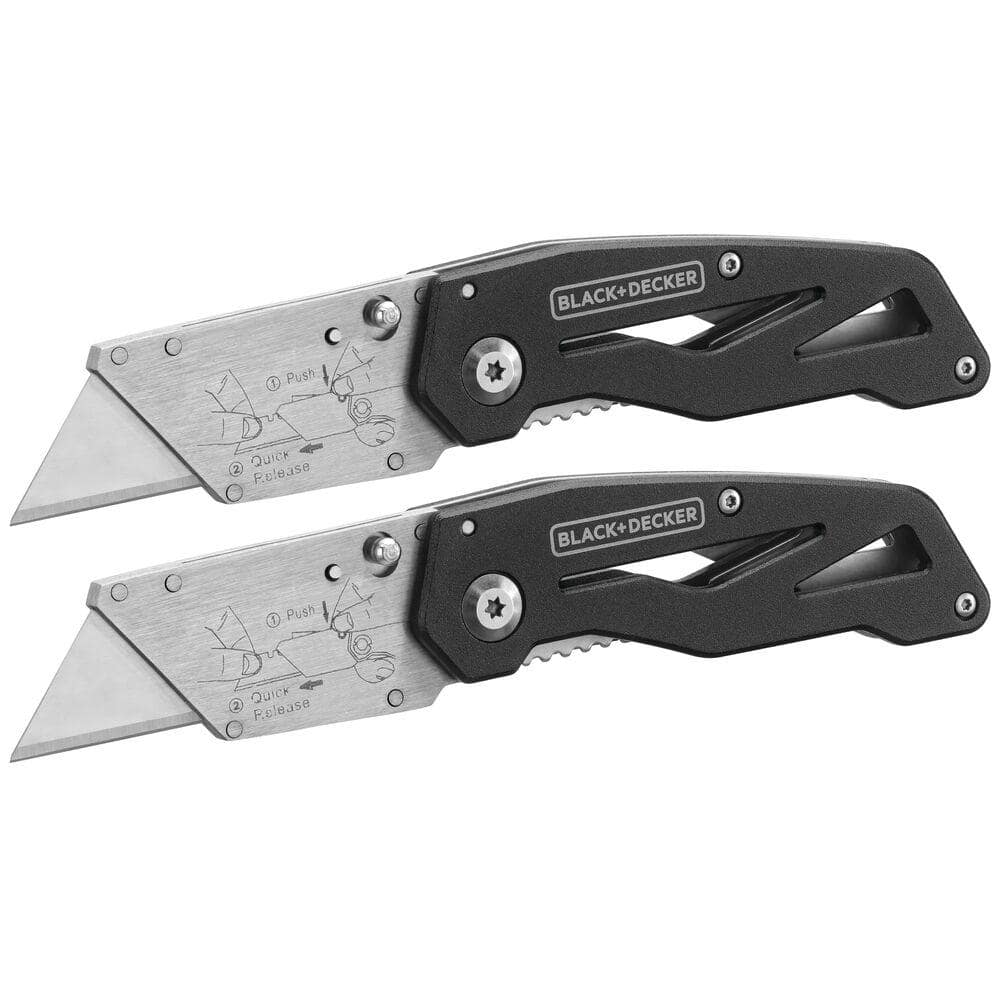 BLACK+DECKER Folding Utility Knives (2-Pack) BDHT10001