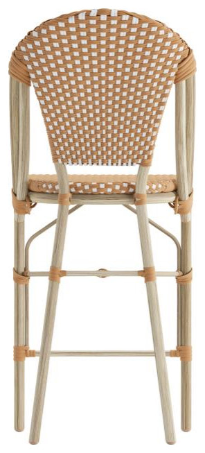 2 Pack Natural/White Paris Stool   Tropical   Outdoor Bar Stools And Counter Stools   by Kolibri Decor  Houzz