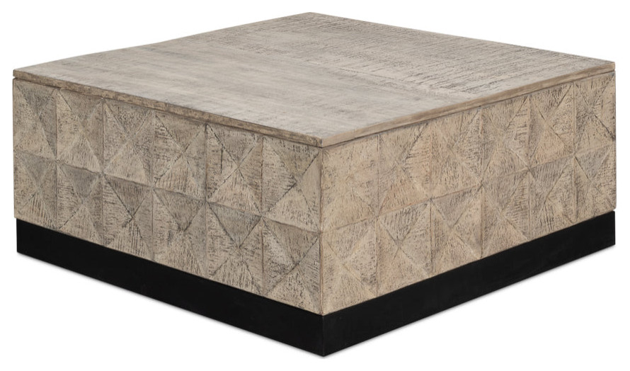 Geo Coffee Table Square Large 36 quot  Eclectic   Coffee Tables   by Sideboards and Things  Houzz