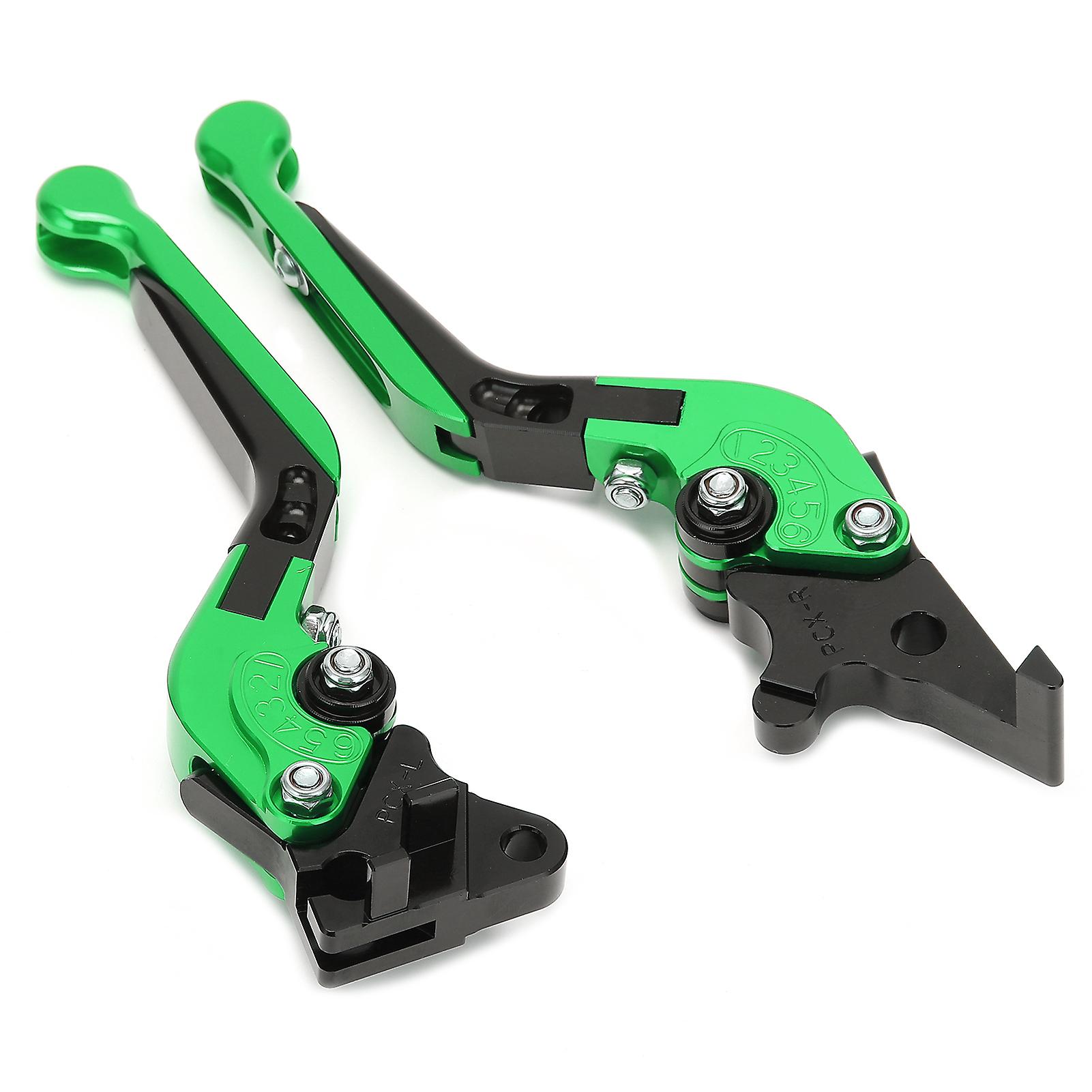 Pair Motorbike Brake Clutch Levers Cnc Aluminum Alloy Replacement For Pcx 125/150 (drum Brake Version) All Yeargreen