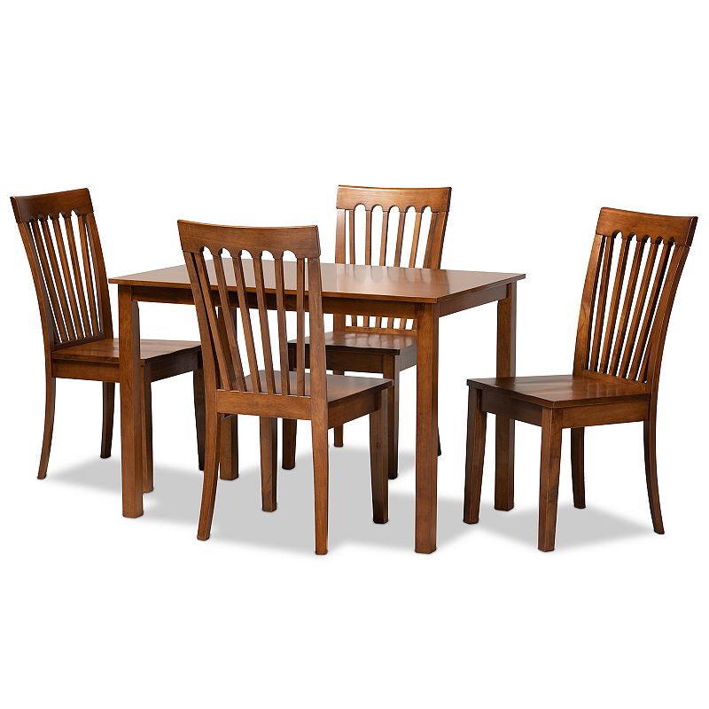 Baxton Studio Erion Dining Chair and Table 5-piece Set