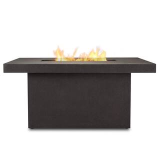 Real Flame Ventura 50 in. x 24 in. Rectangle MGO Propane Fire Pit in Kodiak Brown with Natural Gas Conversion Kit C9640LP-TKB