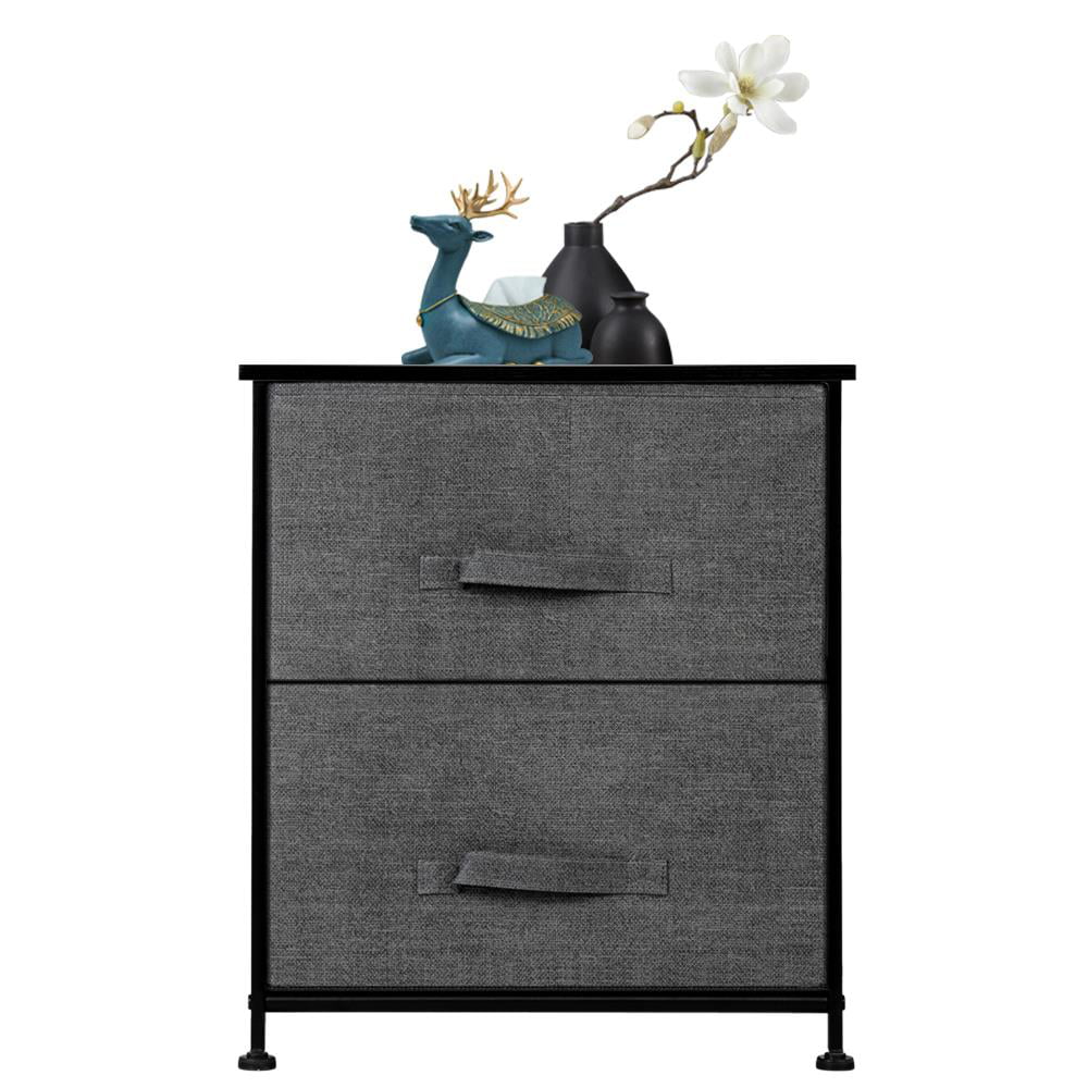 Winado Vertical Dresser Storage Tower with 2 Drawers Large Capacity Fabric Nightstand Drawer