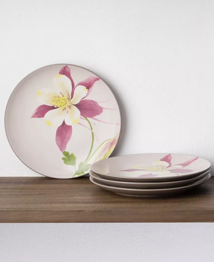 Noritake Colorwave Floral Accent Plates Set of 4